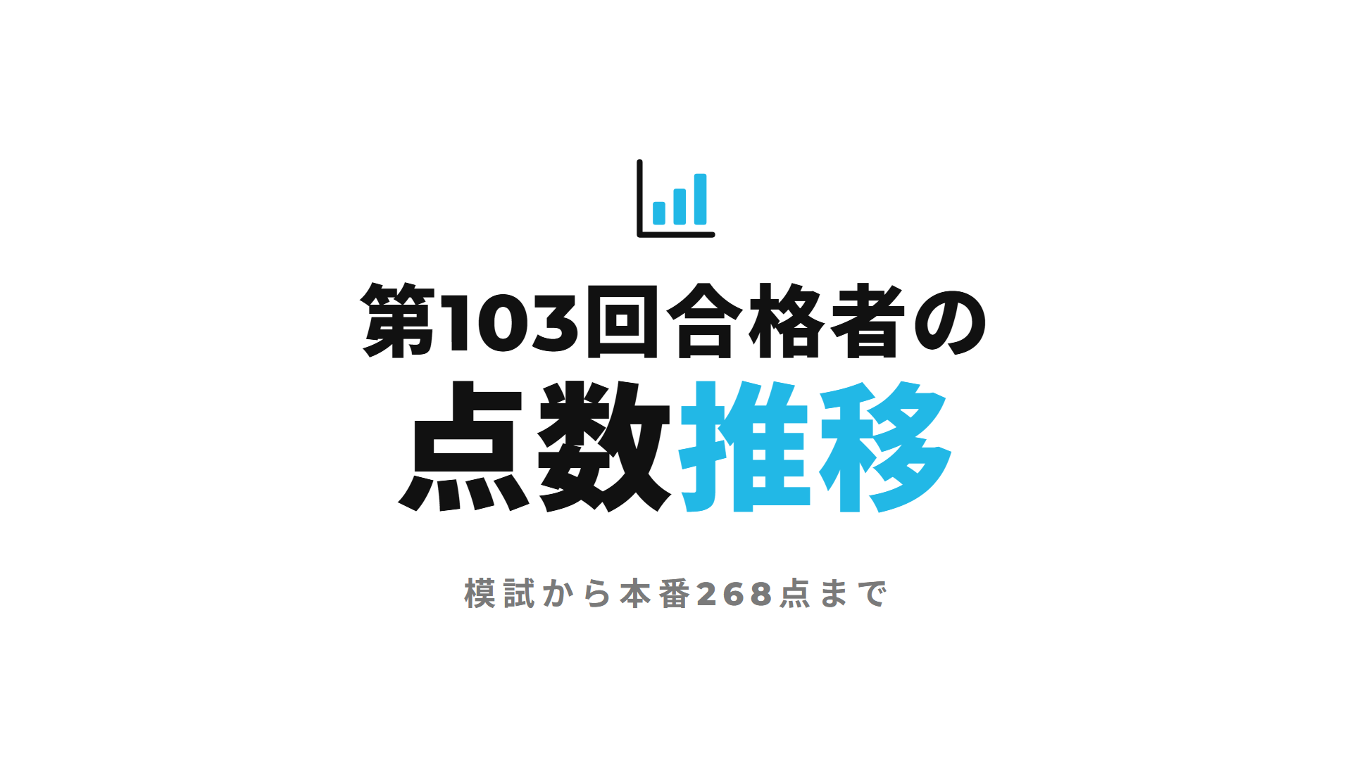 第103回合格者の 点数推移